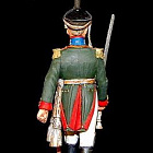 Сборная миниатюра из металла Штаб-офицер лейб гвардии Семёновского полка 1812 г, 1:30, Оловянный парад