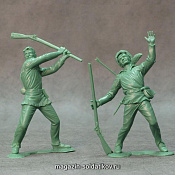 Сборные фигуры из пластика Американские скауты,набор из 2-х фигур, №2 (150 мм) АРК моделс - фото