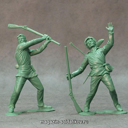 Сборные фигуры из пластика Американские скауты,набор из 2-х фигур, №2 (150 мм) АРК моделс