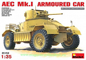 Сборная модель из пластика Британский бронеавтомобиль AEC Mk.1 MiniArt (1/35) - фото