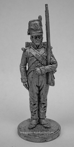 Миниатюра из олова Пехотинец 44-го полка. Британия, 1815 г. EK Castings