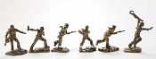 Солдатики из металла Оборона Севастополя (наб. 6 шт,) 40 мм, Бронзовая коллекция - фото