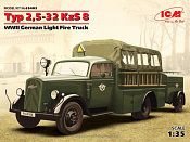 Сборная модель из пластика Typ 2,5-32 KzS 8, Германский легкий пожарный автомобиль ІІ МВ (1/35) ICM - фото