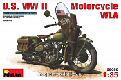 Сборная модель из пластика Американский мотоцикл второй мировой войны WLA MiniArt (1/35) - фото