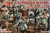 Солдатики из пластика Ландскнехты (Тяжелая пехота) 16 век, (1/72) Red Box - фото