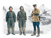 Сборные фигуры из пластика Советский танков. экипаж, 1939-1942 (1/35) ICM - фото