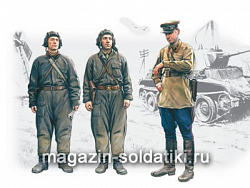 Сборные фигуры из пластика Советский танков. экипаж, 1939-1942 (1/35) ICM