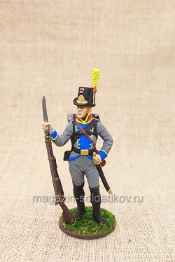 Рядовой пехотного полка Адлеркройца. Швеция, 1809 г., 54мм