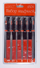 Набор надфилей с ручками, 6 шт, Jas - фото