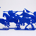 Солдатики из пластика Войско Вильгельма Завоевателя, (4 шт, синий) 52 мм, Солдатики ЛАД