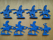 Солдатики из пластика Игровой - Польские крылатые гусары (8 шт, синий), Солдатики ЛАД - фото
