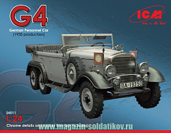 Сборная модель из пластика Typ G4 (производства 1939), автомобиль германского руководства, 1:24, ICM