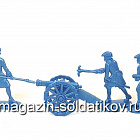 Солдатики из пластика Артиллерия Карла XII. Северная война (5+1, голубой металлик) 52 мм, Солдатики ЛАД