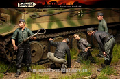 Сборные фигуры из смолы Немецкие танкисты, 5 фигур, 1/35, Stalingrad - фото