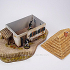 Масштабная модель в сборе и окраске Мазанка, 1:56, Средневековый город