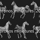 Сборная миниатюра из смолы Лошадь №20 - Мустанг, 54 мм, Chronos miniatures