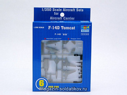 Сборная модель из пластика Самолет F - 14D «Томкэт» (6шт.) 1:350 Трумпетер