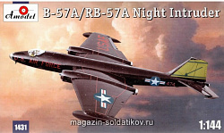 Сборная модель из пластика B-57A / RB-57A Night intruder бомбардировщик Amodel (1/144)