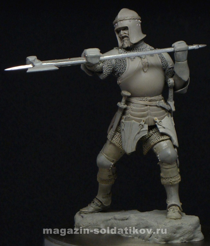 Burgundian knight 15 c, 75 mm. Mercury Models