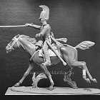 Сборная миниатюра из металла Обер-офицер армейских кирасирских полков, Россия 1812-14, 54 мм, Chronos miniatures