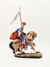 Миниатюра из олова Конный рыцарь ордена Меченосцев, 54 мм, Студия Большой полк - фото
