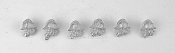 Сборная фигура из металла Набор голов, Первая мировая война (набор 6 шт, олово) 28 мм STP-miniatures - фото