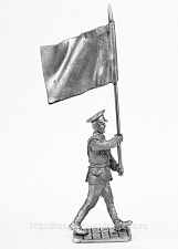 Миниатюра из олова 771 РТ Парад.Знаменная группа 1 С флагом России, 54 мм, Ратник - фото