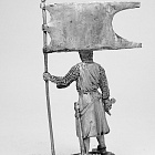 Миниатюра из олова 251 РТ Сержант с флагом, 54 мм, Ратник