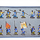 Миниатюра в росписи Шведская пехота на параде, Армия Карла XII, XVIII век, 1:32
