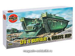 Сборная модель из пластика А Амфибия BUFFALO с Джипом (1/76) Airfix (2302) (2302)