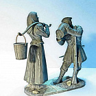 Сборная миниатюра из смолы Крымская война, двое, 75 мм, Баталия миниатюра