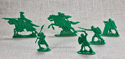 Солдатики из пластика Барон Фарриоль 54мм (2+4 шт, зелёный, пластик) Воины и битвы