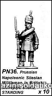 Фигурки из металла PN 36 Резервисты в униформе британского образца (28 мм) Foundry