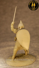 Сборная миниатюра из металла Дружинник Александра Невского, 1:30, Оловянный парад - фото