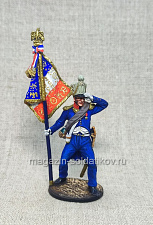 Миниатюра из олова Орлоносец линейной пехоты, 1812 г., Франция, 54 мм, Студия Большой полк - фото