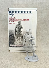 Сборная фигура из смолы Офицер шотландского полка (1914-1915) 75мм Shot Mini - фото
