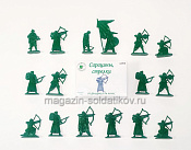 Солдатики из пластика Сарацины, стрелки (16 шт., изумрудный) 1:32, Уфимский солдатик - фото