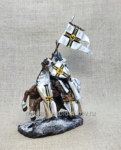 Тевтонский рыцарь со знаменем, 1242 г., 54 мм, Студия Большой полк - фото