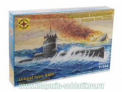 Сборная модель из пластика Немецкая подводная лодка, XXIII, 1:144 Моделист