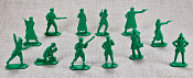 Солдатики из пластика ЧК УГРО, 54 мм (12шт., пластик, зелёный) Воины и битвы - фото
