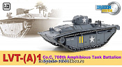 Сборная модель из пластика Д Танк в сборе. Амфибия LVT-(A)1 708 танковый батальон (1/72) Dragon - фото