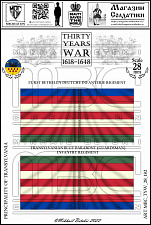 Знамена, 28 мм, Тридцатилетняя война (1618-1648), Трансильвания (Венгрия), Пехота - фото