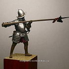 Сборная модель из металла Испанец с алебардой, 54 мм, Chronos miniatures