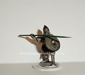 Пеший воин с копьём. 3-я линия, 28 мм Varang Miniatures - фото