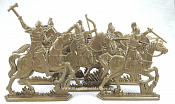 Солдатики из пластика Русские витязи. Старшая дружина (6 шт, в коробке, цвет-бронзовый) Воины и битвы - фото