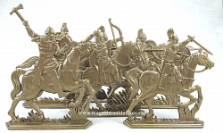 Солдатики из пластика Русские витязи. Старшая дружина (6 шт, в коробке, цвет-бронзовый) Воины и битвы