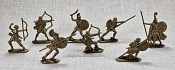 Пешие амазонки (8 шт., бронза, пластик), 54 мм, Воины и Битвы - фото