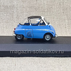 ISO Isetta (прототип BMW Isetta) 1954 голубой с белым 1:43, WhteBox (IXO) (Q307-128) (Q307-128)