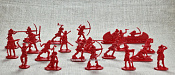 Солдатики из пластика Индейцы Великих Озер, 40 мм (20 шт, пластик, рубин) Воины и битвы - фото