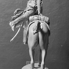 Сборная миниатюра из металла Обер-офицер уланских арм. полков, Россия 1810-14, 1520-25, 54 мм, Chronos miniatures